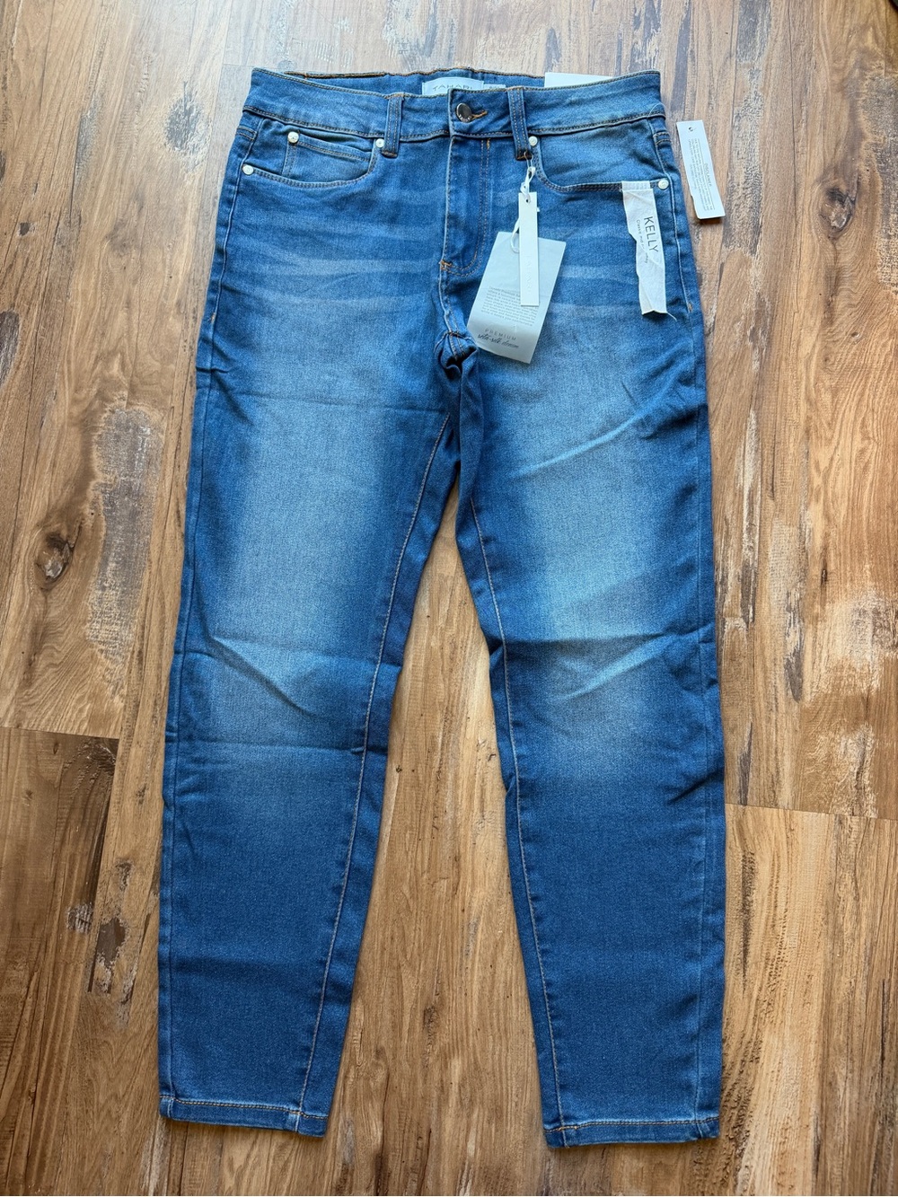 Tahari Kelly Women’s Skinny Jeans in Mid Blue Wash size 8 0111